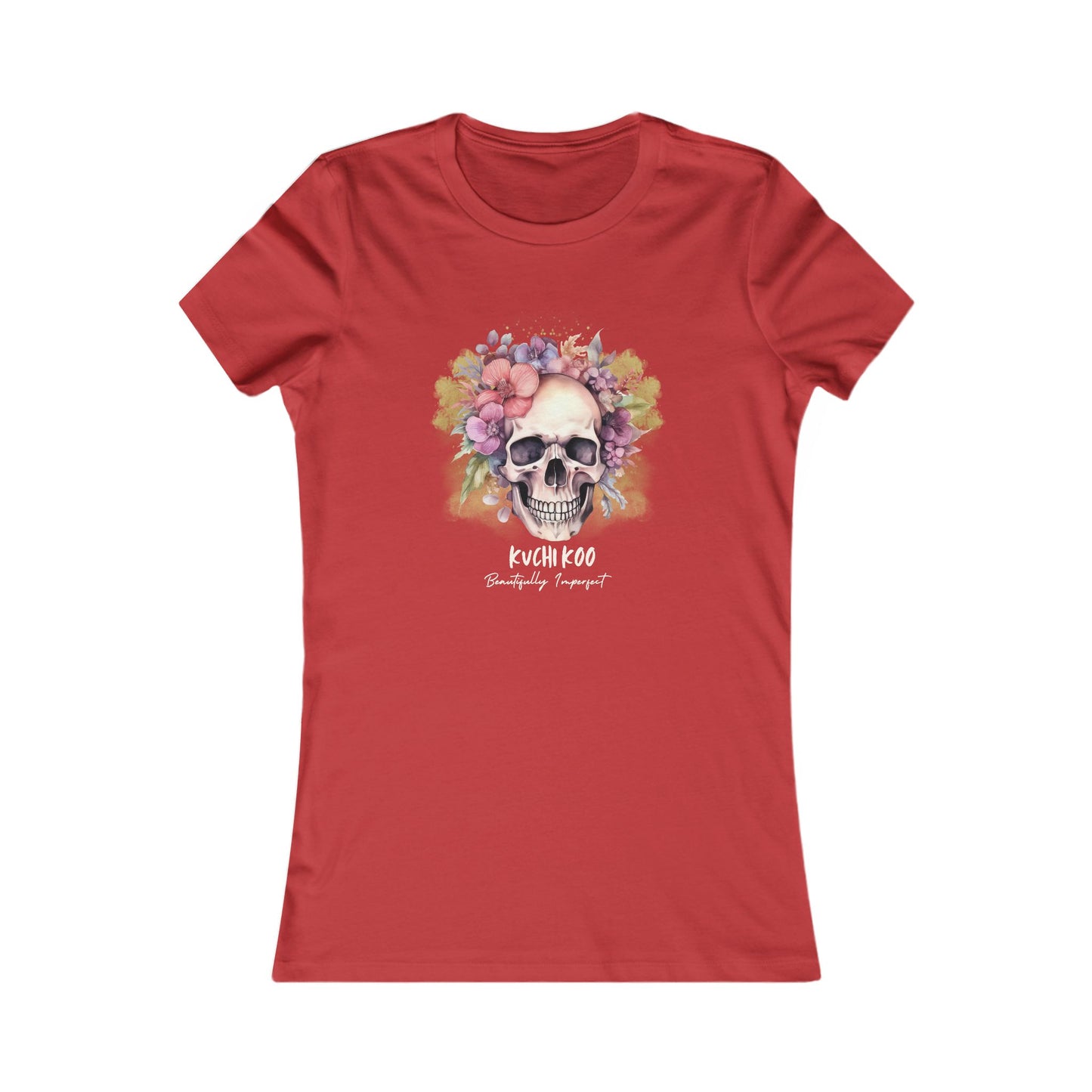 Floral Skull Women's Tee - Boho Chic Graphic T-Shirt