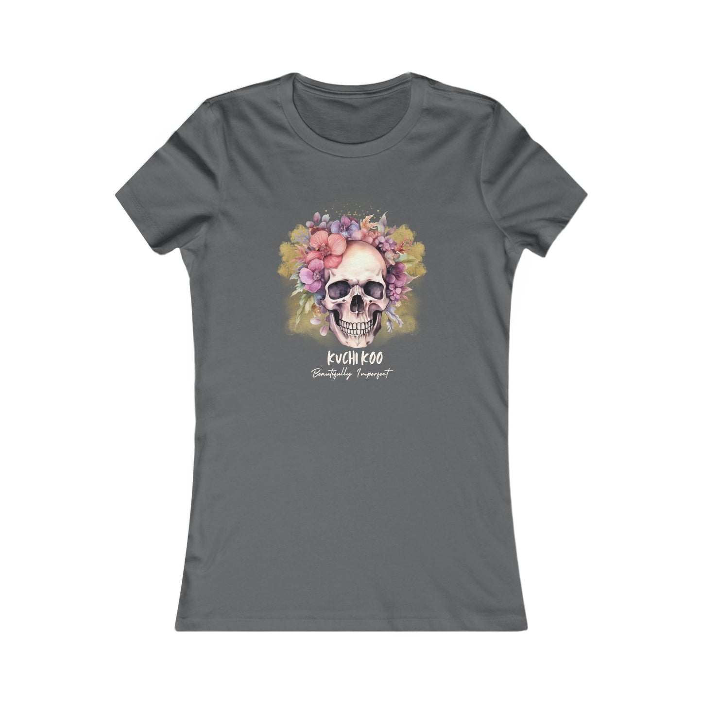 Floral Skull Women's Tee - Boho Chic Graphic T-Shirt