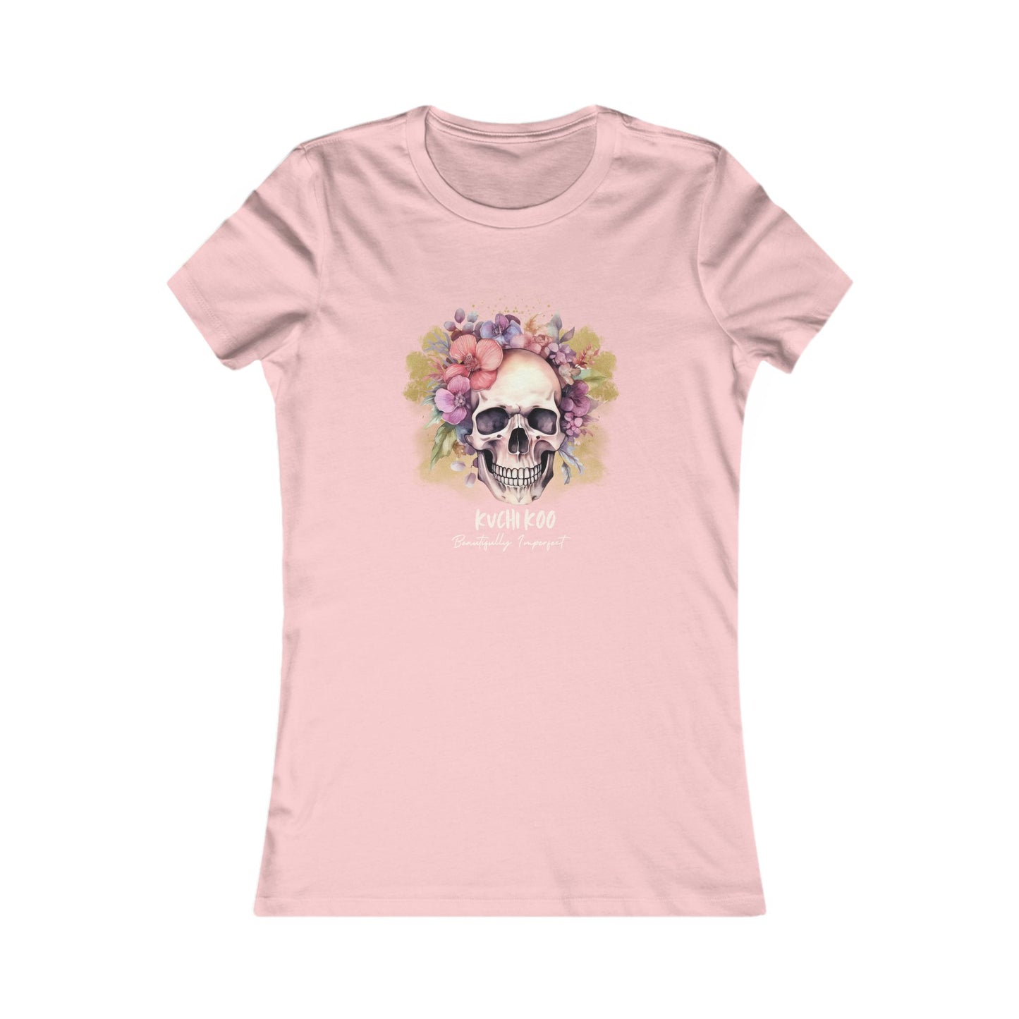 Floral Skull Women's Tee - Boho Chic Graphic T-Shirt