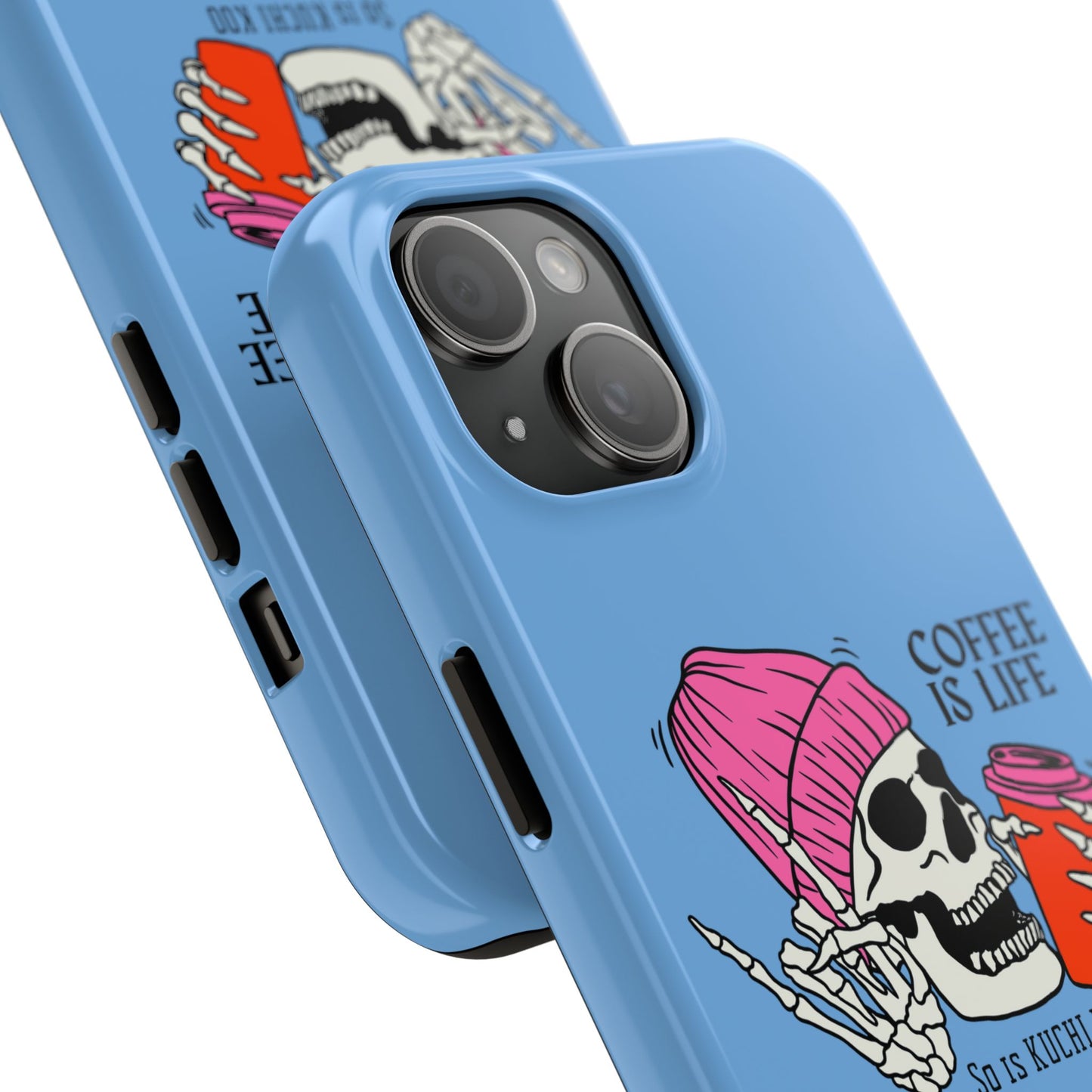 Coffee is Life Tough Phone Case - Skull Design for Coffee Lovers
