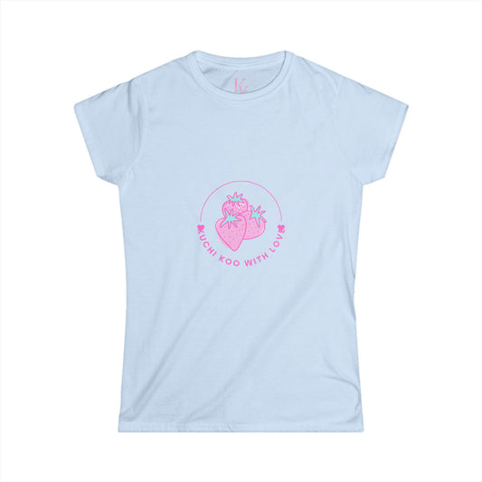 Cute Strawberry Women's Softstyle Tee - "Much Koo With Love"