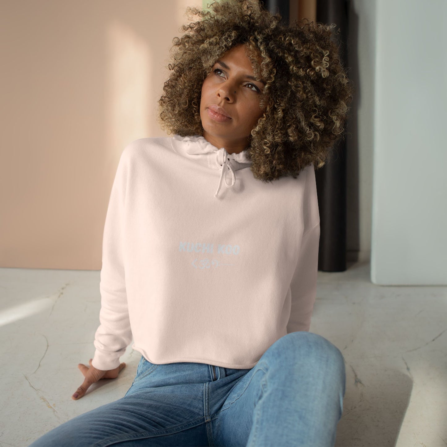 Casual Crop Hoodie - Kuchi koo Design for Comfortable Everyday Style