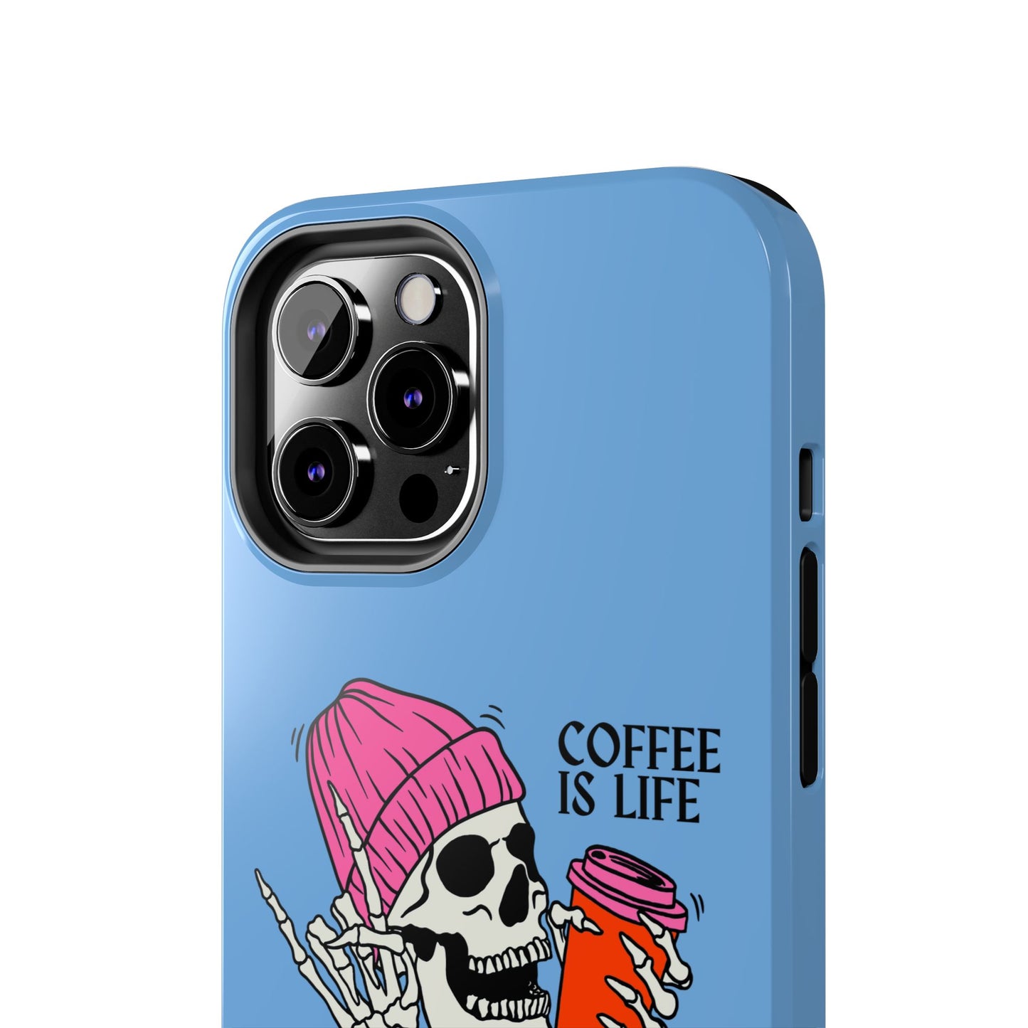 Coffee is Life Tough Phone Case - Skull Design for Coffee Lovers