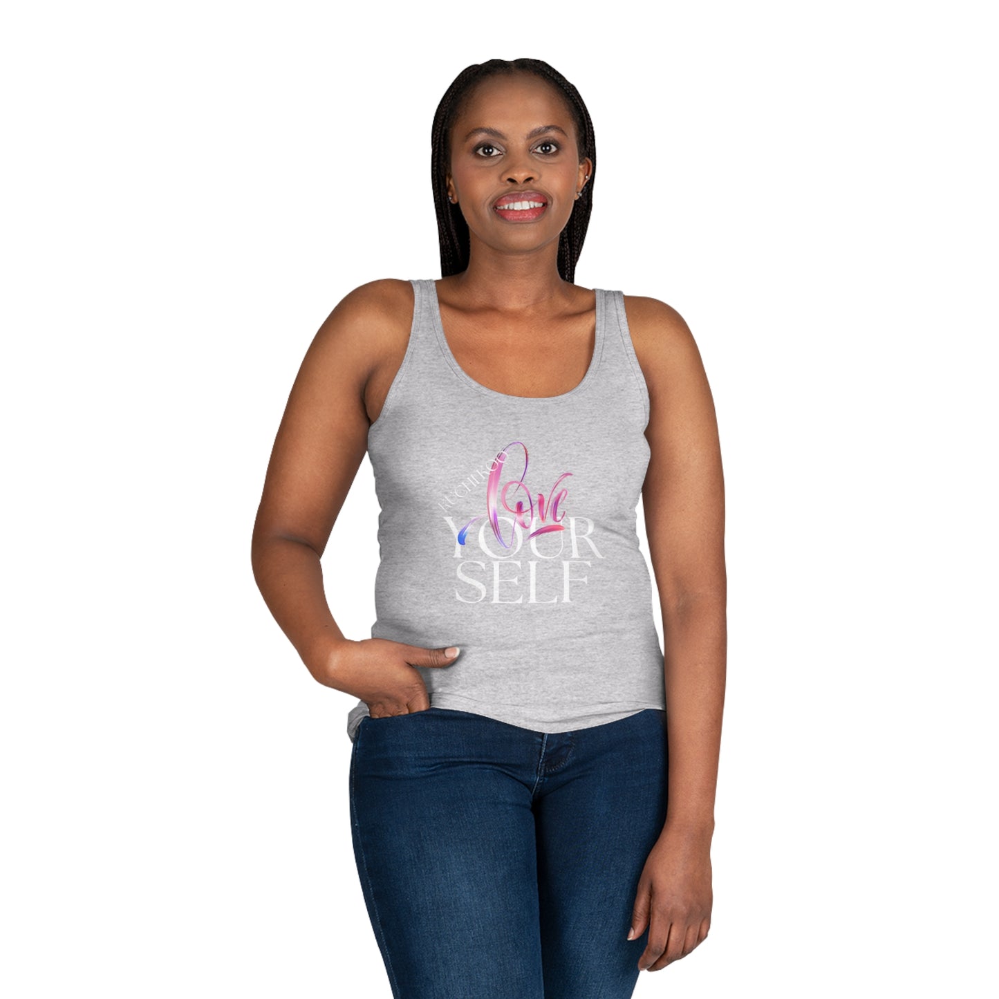Love Script Women's Tank Top - Inspirational Summer Apparel