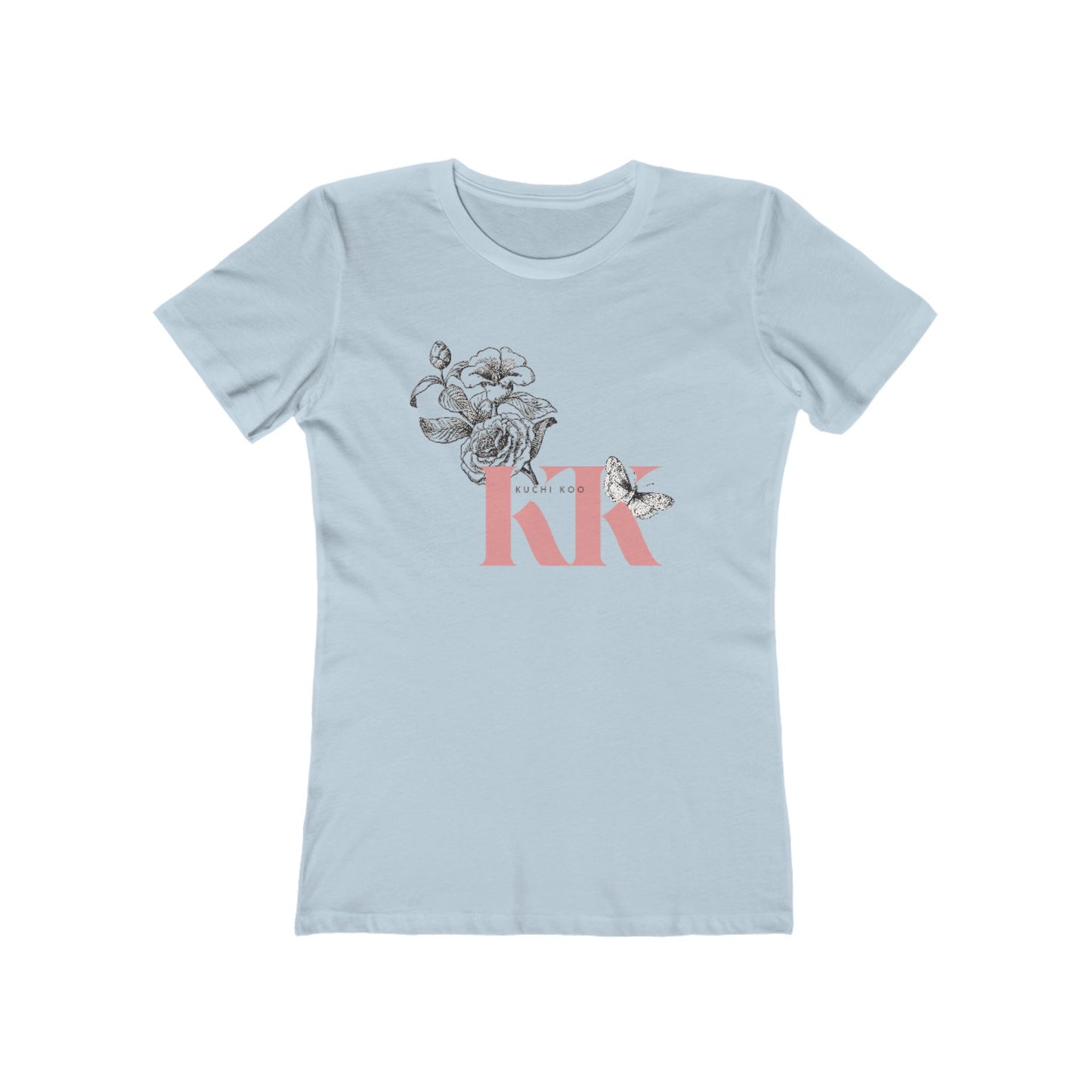 Floral Butterfly Women's Boyfriend Tee - Stylish & Comfortable Graphic Shirt