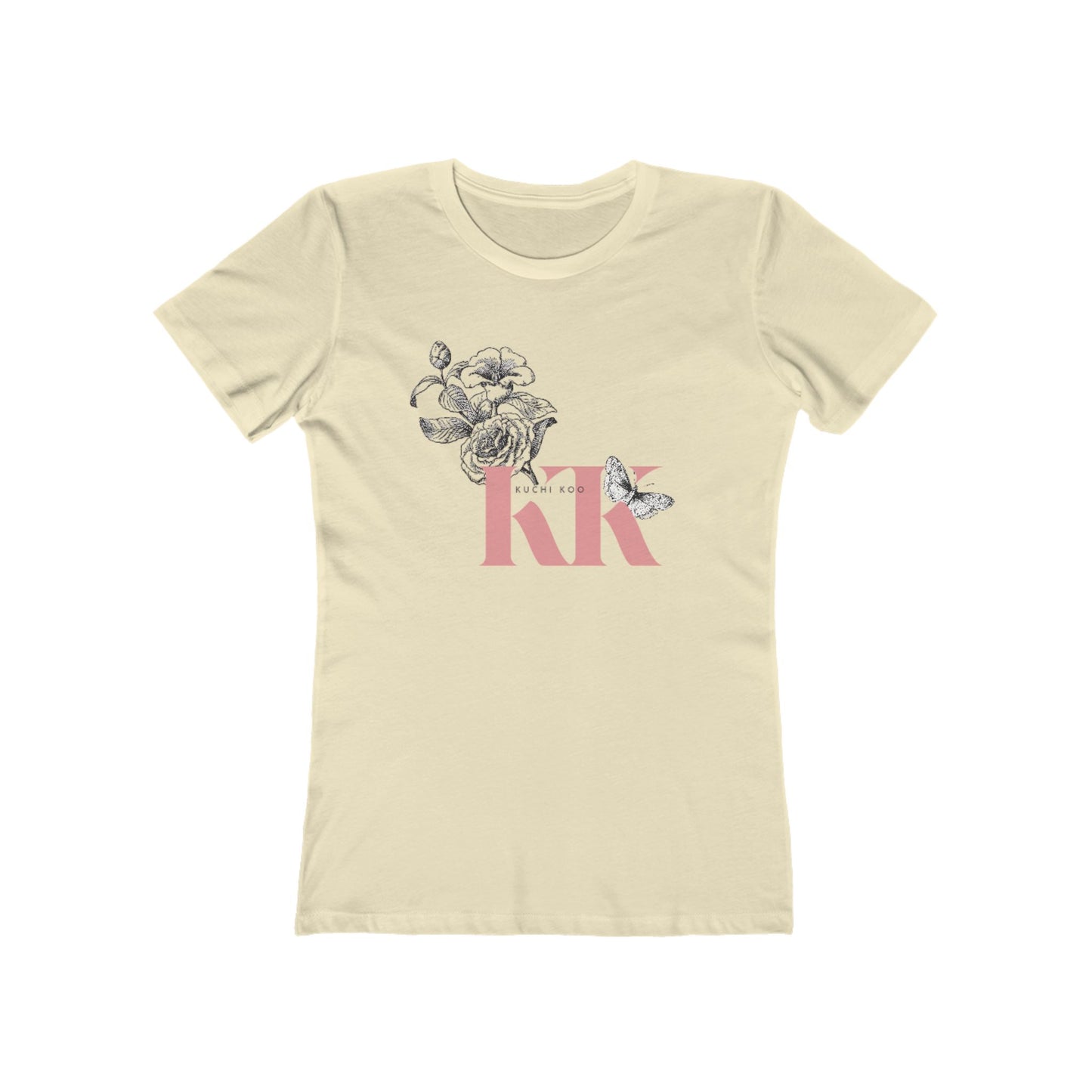 Floral Butterfly Women's Boyfriend Tee - Stylish & Comfortable Graphic Shirt