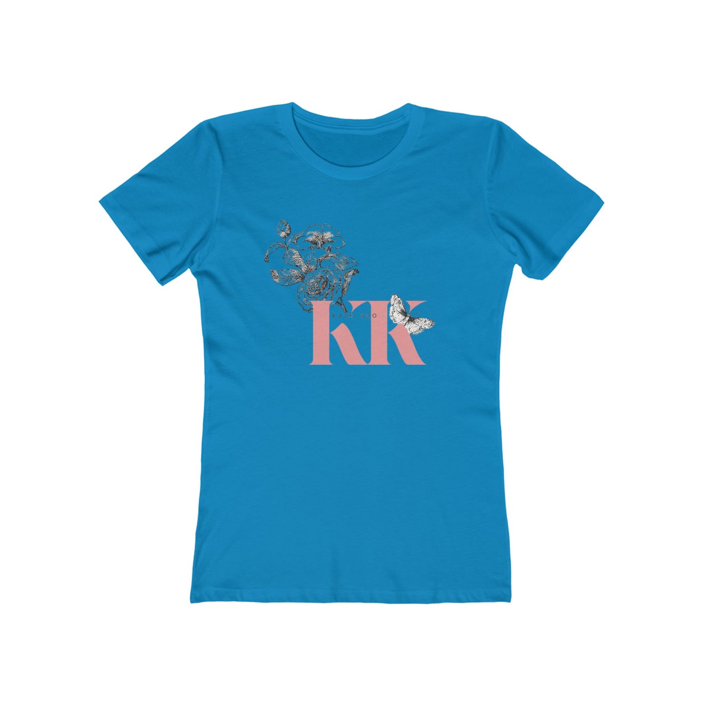 Floral Butterfly Women's Boyfriend Tee - Stylish & Comfortable Graphic Shirt